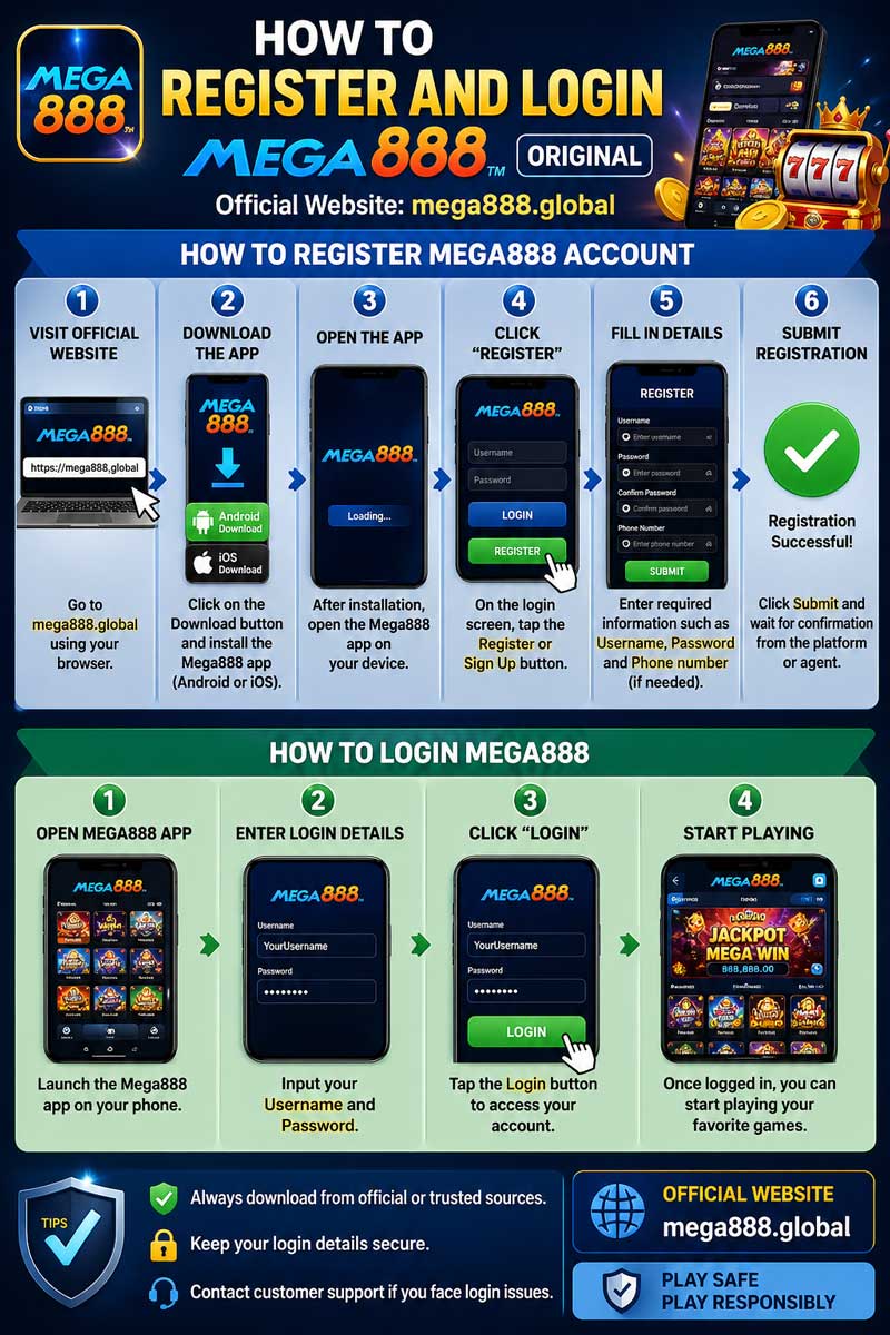 How-To-Register-and-Login-Mega888-Original-steps